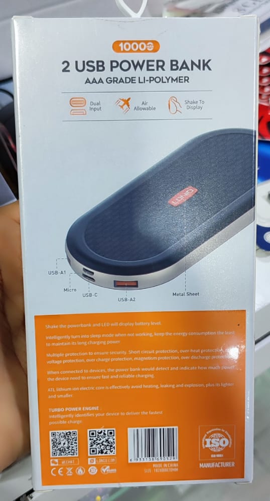 CARGADOR PORTATIL LDNIO  AAA GRADE LI-POLYMER PR1021-10000MAH