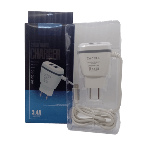 CARGADOR CACELL BLANCO V8 3.4A