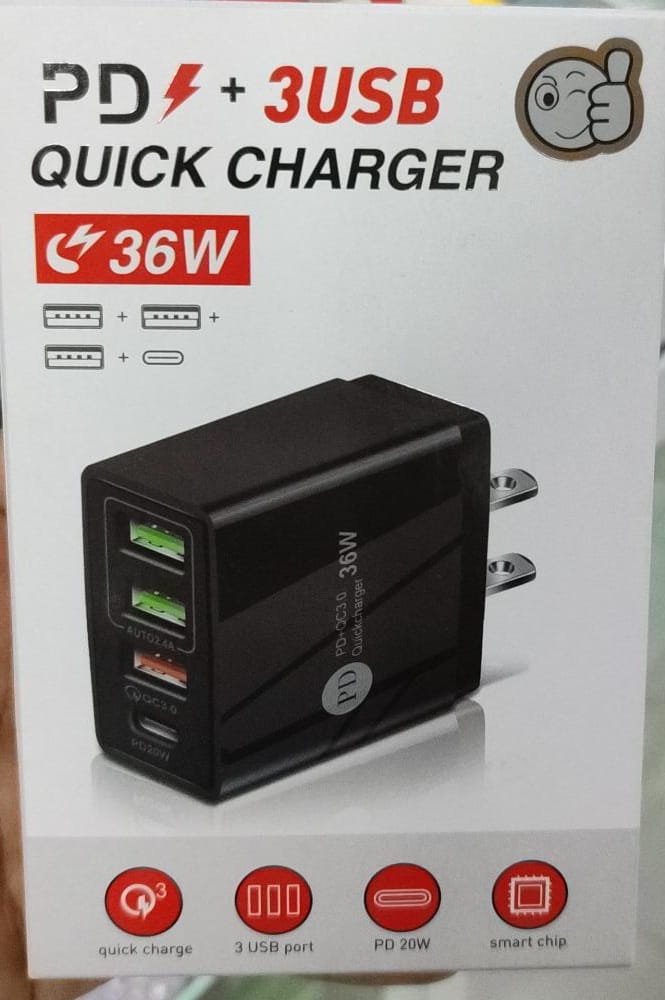 CABEZA QUICK CHARGER 36W KEKE-PD002