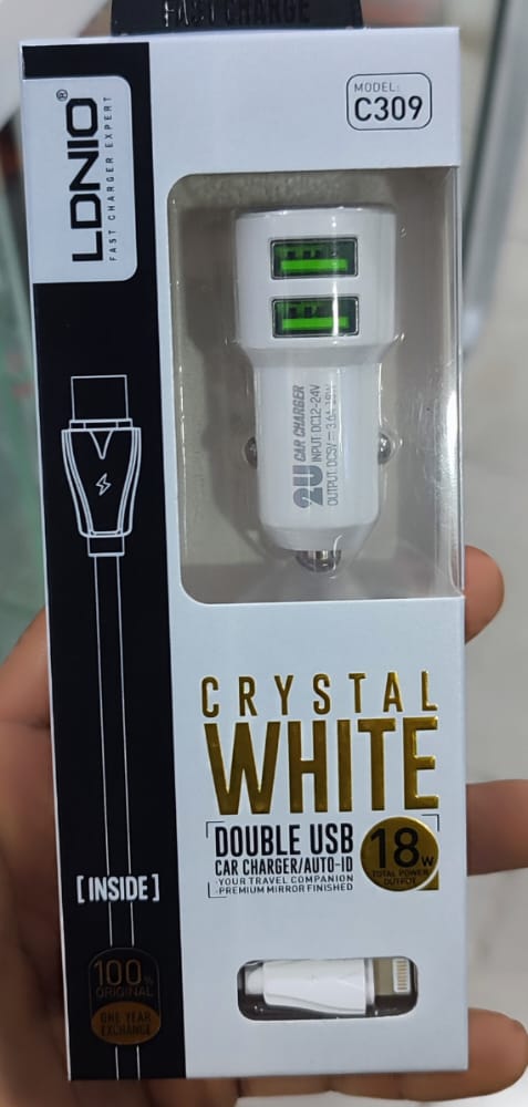 CARGADOR PARA CARRO IPHONE-C309 18W