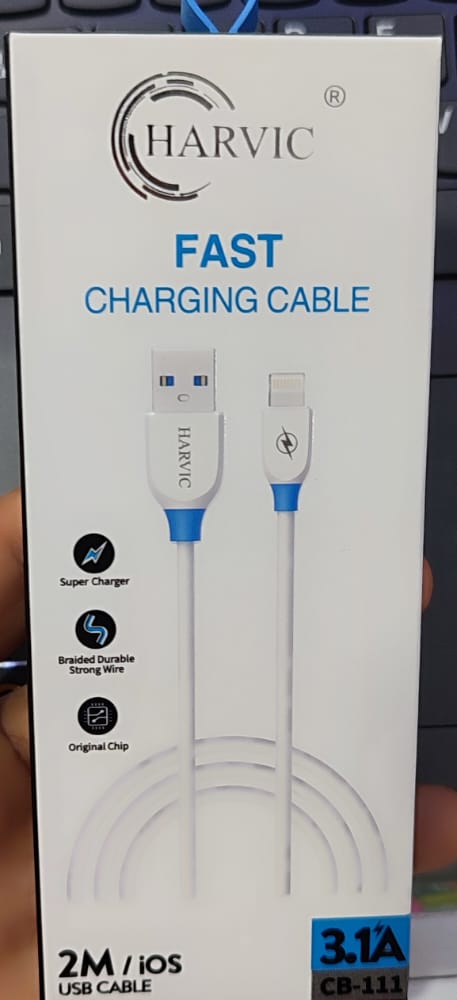 CABLE HARVIC FAST CHARGING IPHONE 3.1A