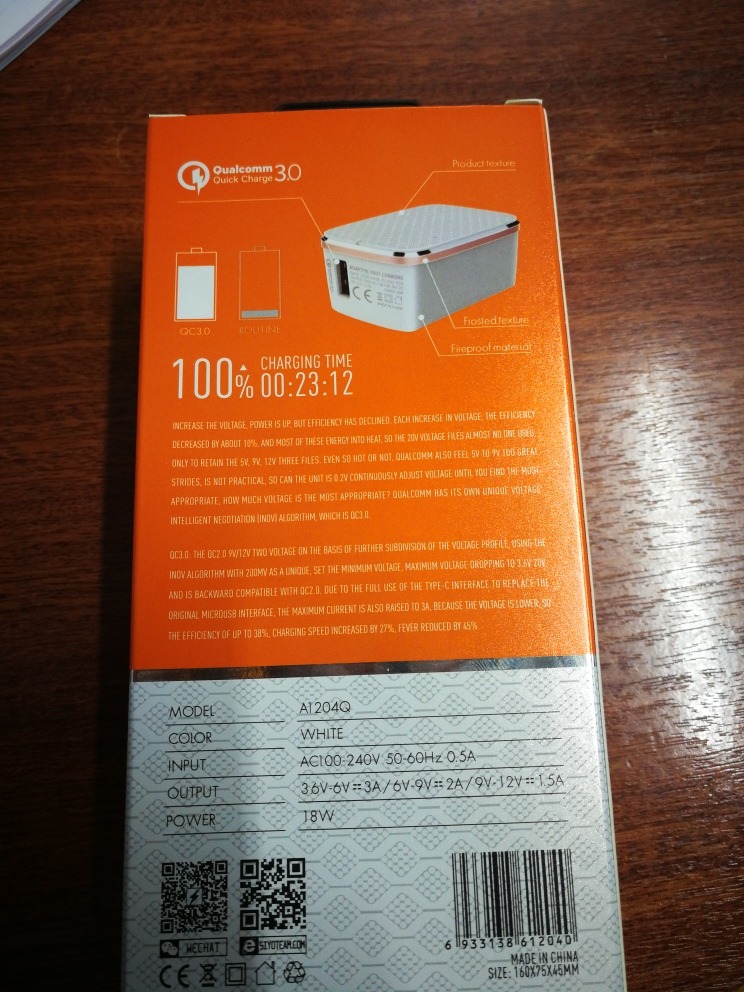 CARGADOR SUPER CARGA RAPIDA A1204Q TIPO V8 /18W LDNIO