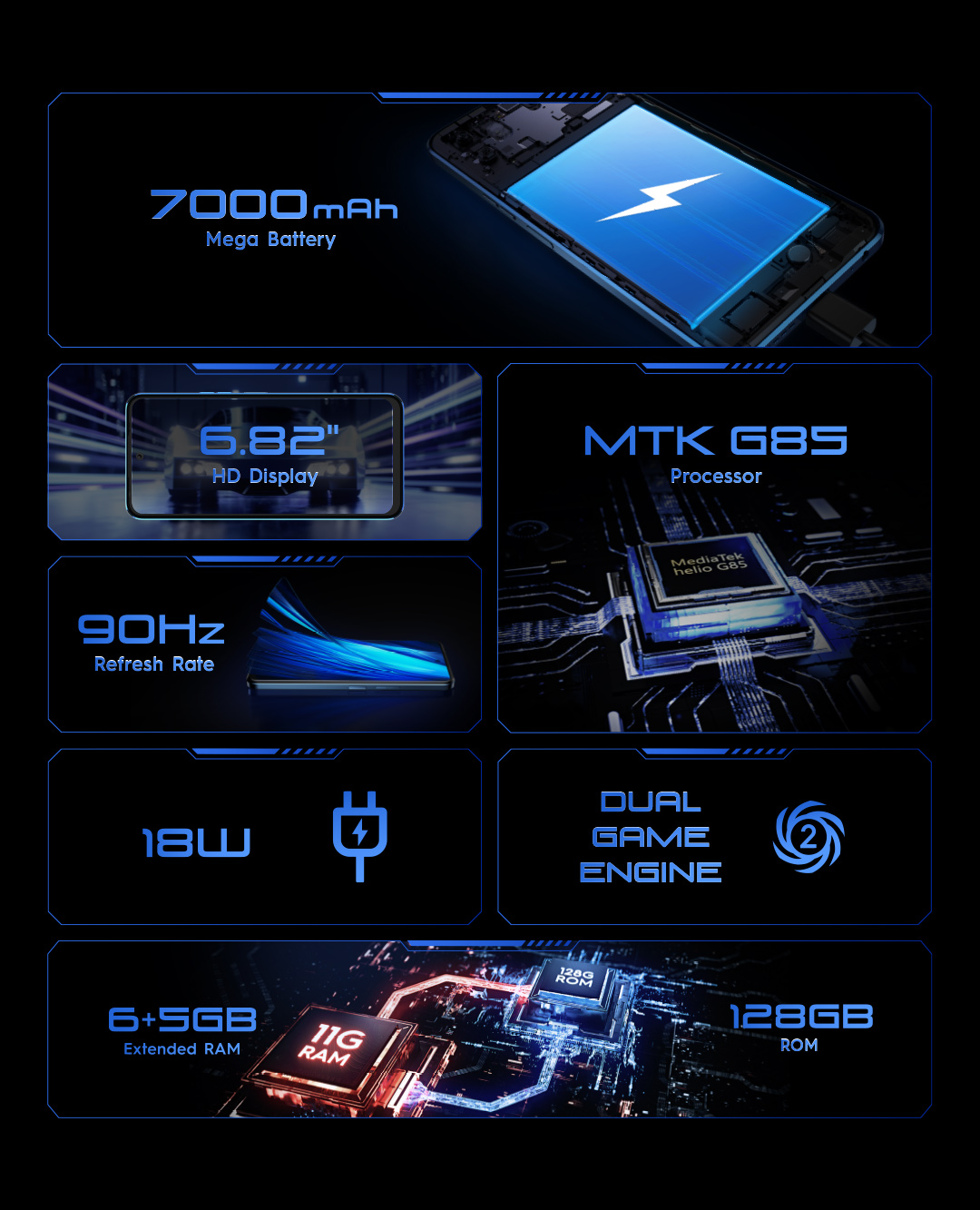 TECNO POVA 2 NEO/ 128GB 6RAM/COLOR ORANGE 6843