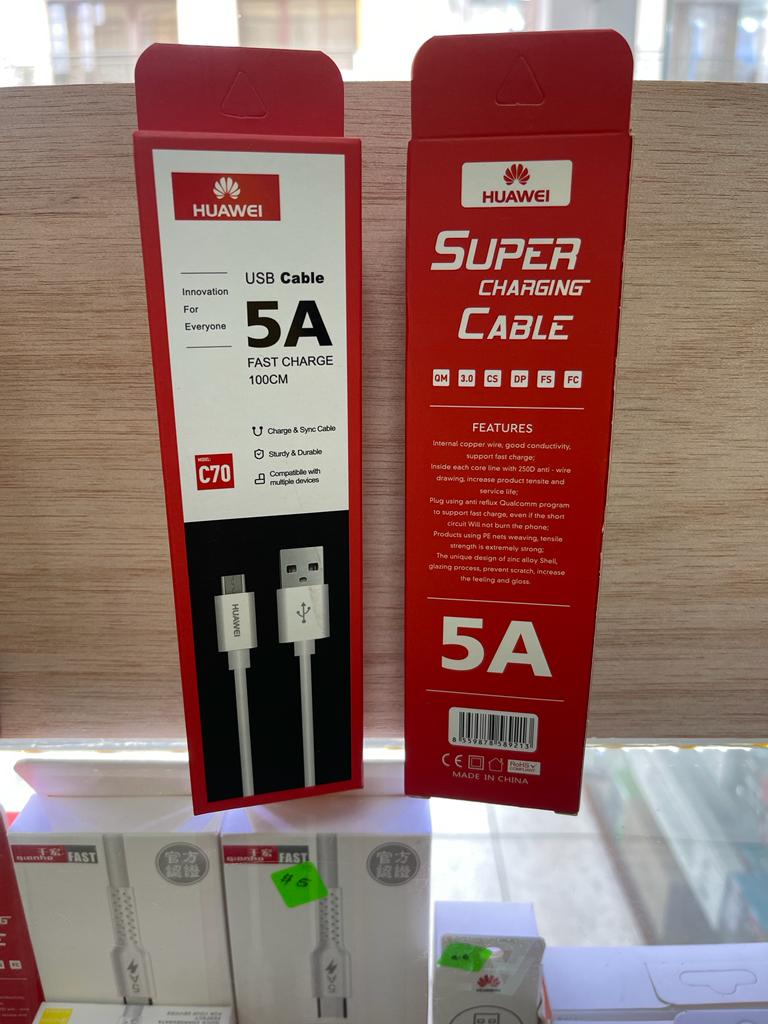 CABLE HUAWEI SUPER CHARGEING C70 5A TIPO C