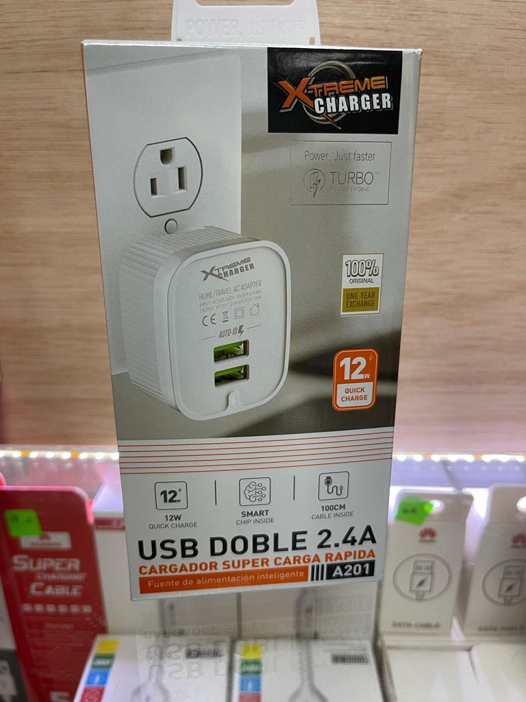 CARGADOR IPHONE XTREME CHANGER 12W QUICK CHARGE 2.4A