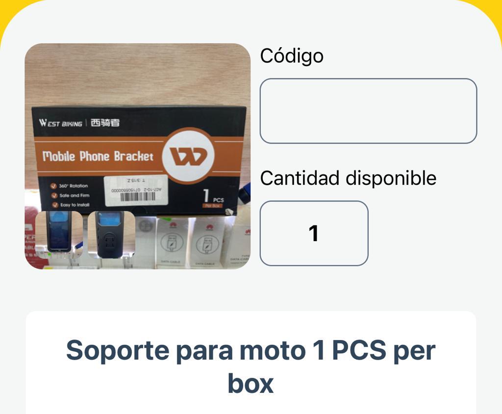 SOPORTE PARA MOTO 1 PCS PER BOX