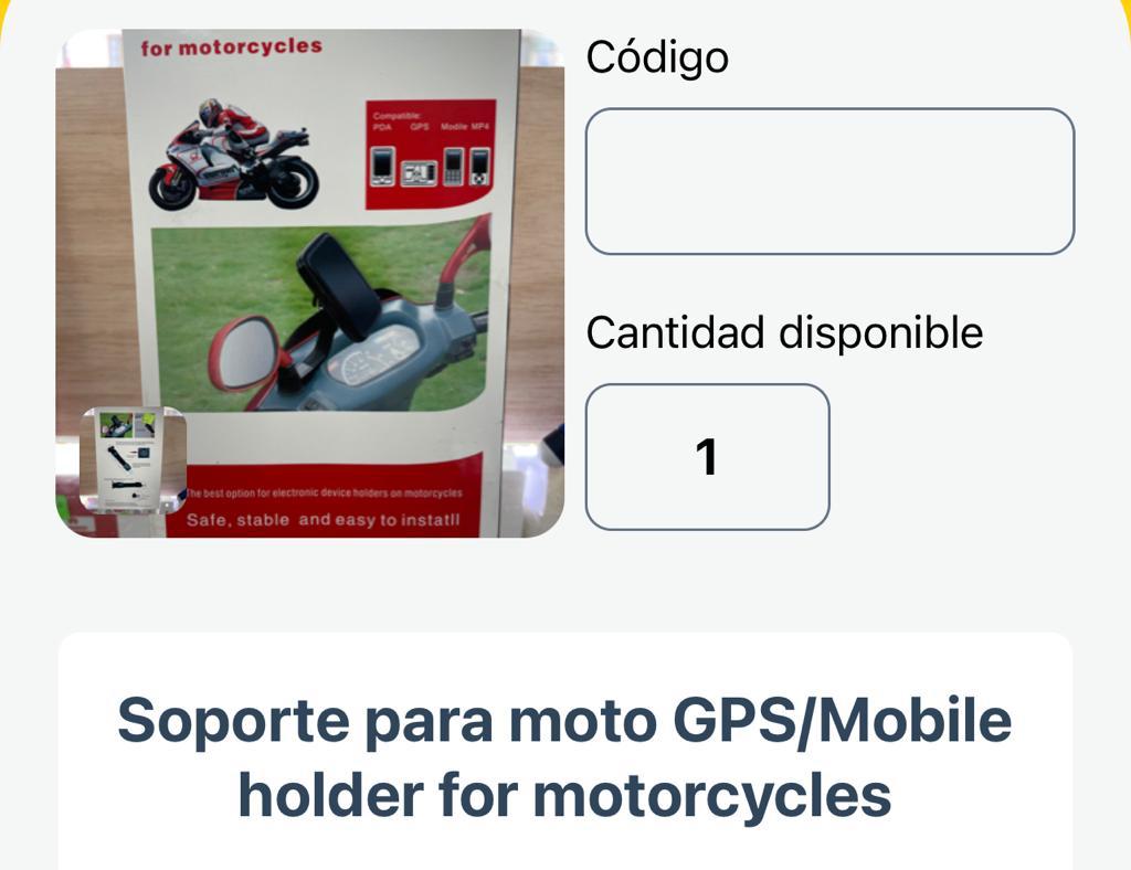 SOPORTE PARA MOTO GPS/MOVILE HOLDER FOR MOTORCYCLES