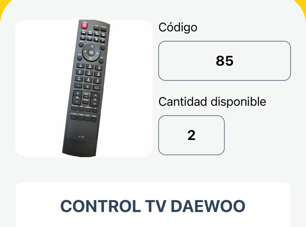 CONTROL DAEWOO ORG PARA TV