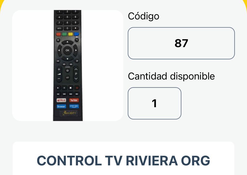 CONTROL RIVIERA ORG PARA TV