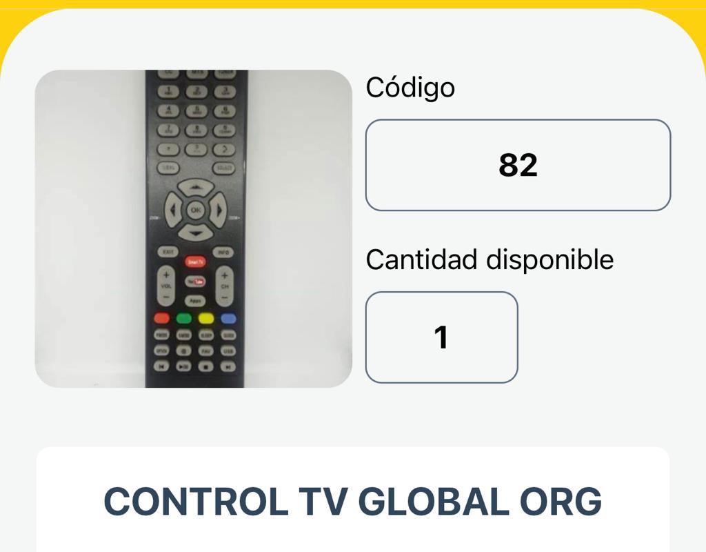 CONTROL GLOBAL ORG PARA TV