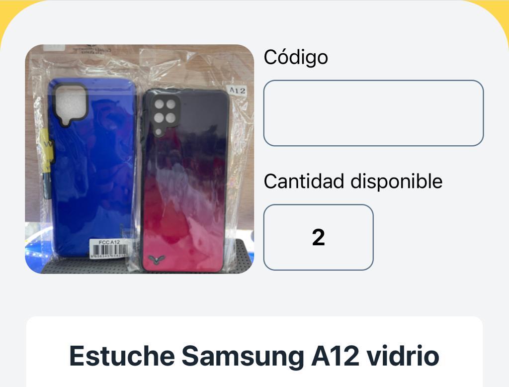 ESTUCHE SAMSUNG A12 VIDRIO
