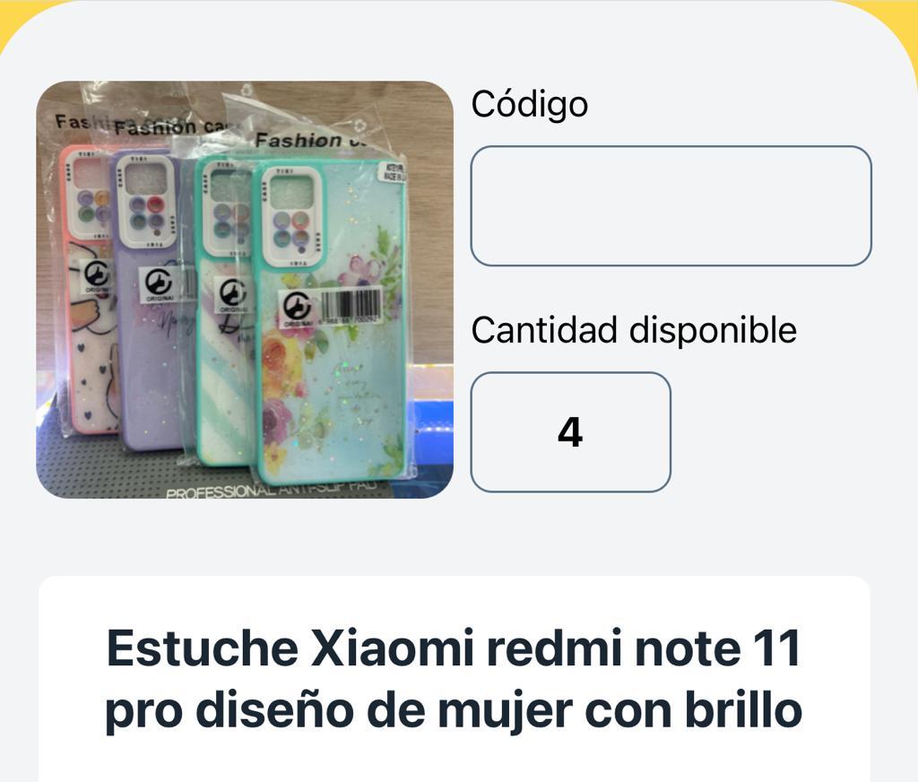 ESTUCHE XIAOMI REDMI NOTE 11 PRO DISEÑO DE MUJER