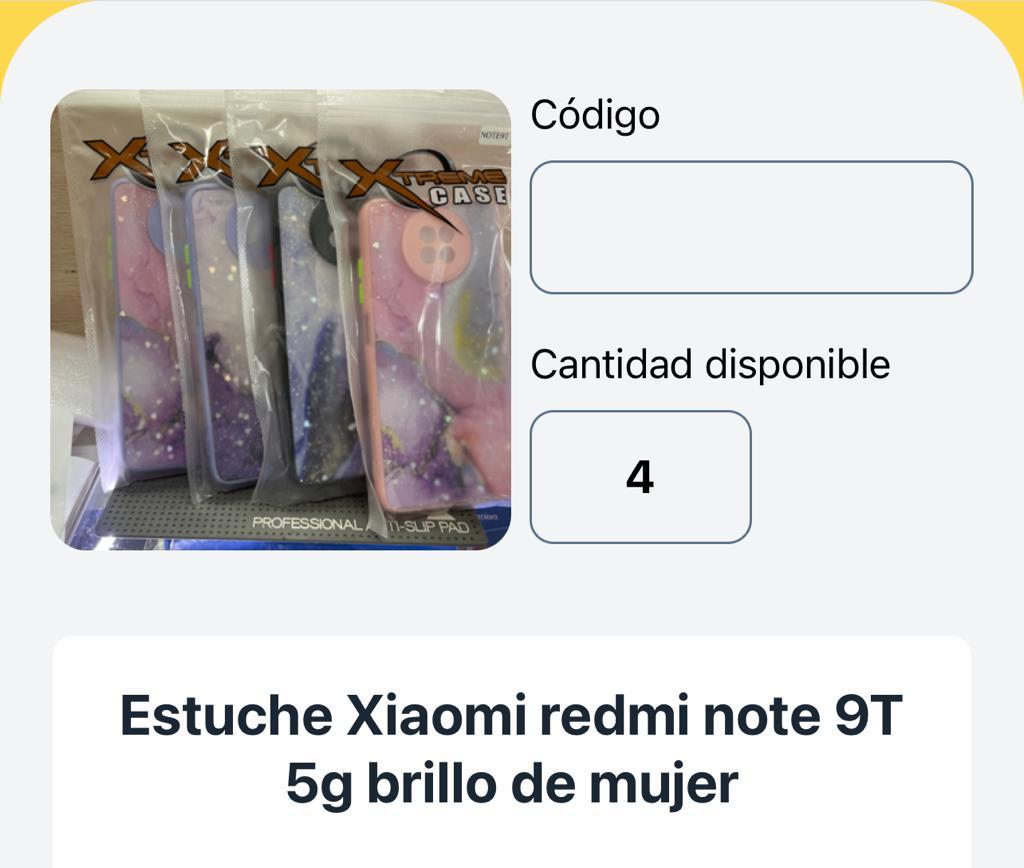 ESTUCHE XIAOMI REDMI NOTE 9T 5G BRILLO DE MUJER