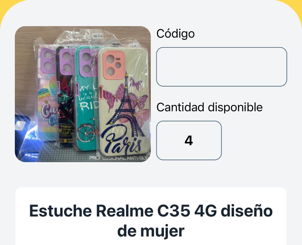 ESTUCHE REALME C35 4G DISEÑO DE MUJER