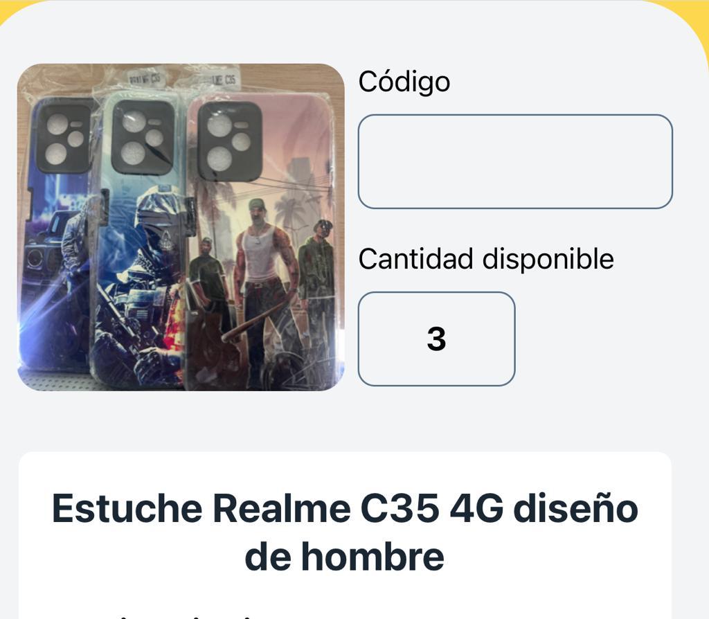ESTUCHE REALME C35 4G DISEÑO DE HOMBRE