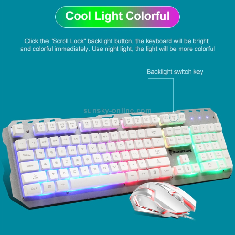 TECLADO GAMER CON MOUSE / GT500